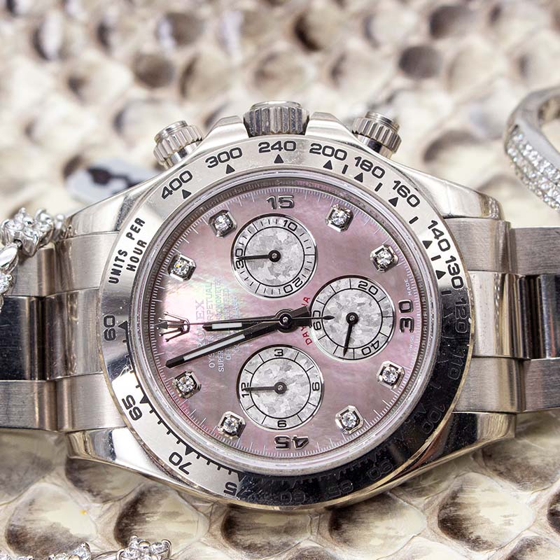 Rolex Daytona 116509 Tahitian MOP dial with 40 mm white gold Oyster case