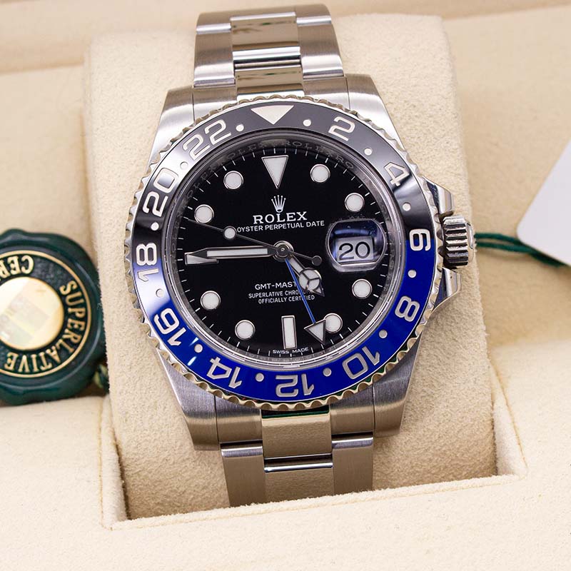 Rolex Gmt-master II 2019 Batman Oyster Bracelet Black Dial Stainless Steel 2019 Pristine Condition Fixed 40 Mm Mechanical Watch - product image fro...