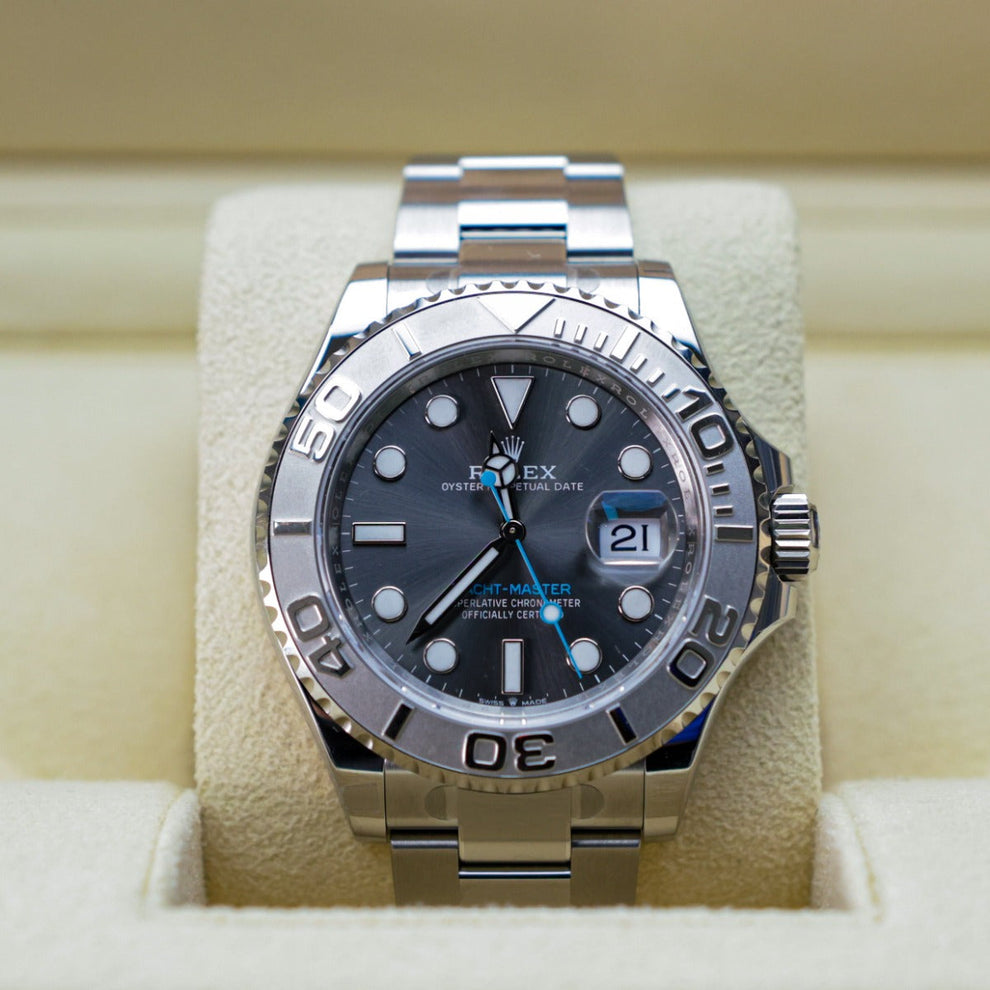 Rolex Yacht-Master 40 reference 126622, rhodium dial, Oyster bracelet and platinum 60-minute bezel, 2024