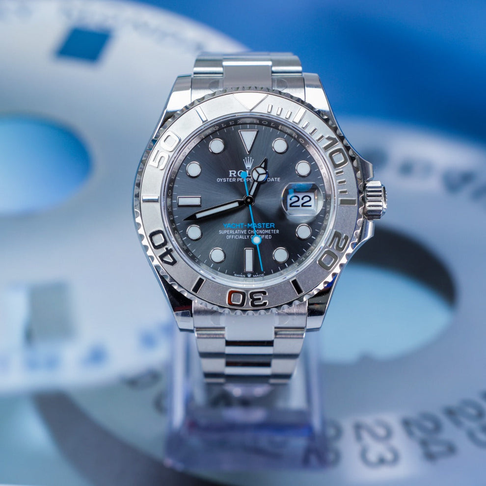 Rolex Yacht-Master 40 reference 126622, rhodium dial, Oyster bracelet and platinum 60-minute bezel, 2024