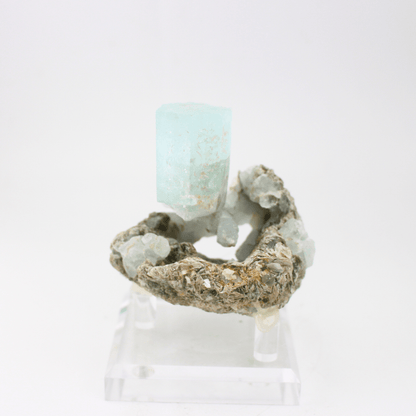 Aquamarin Natürlich Terminierte Himalaya 348 Natürliches Mineralien-Exemplar Feines Sammlerstück für die Vitrine Geologisches Interesse