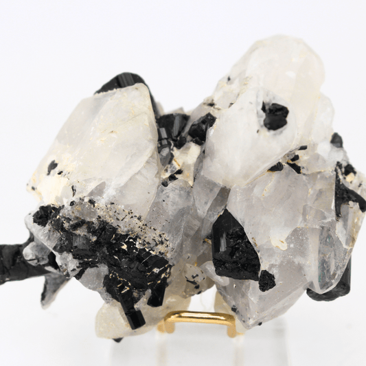 Quartz x Tourmaline Naturally Terminated Himalayas 385 Natural Mineral Specimen Fine Collectable Cabinet Display Piece Geological Interest