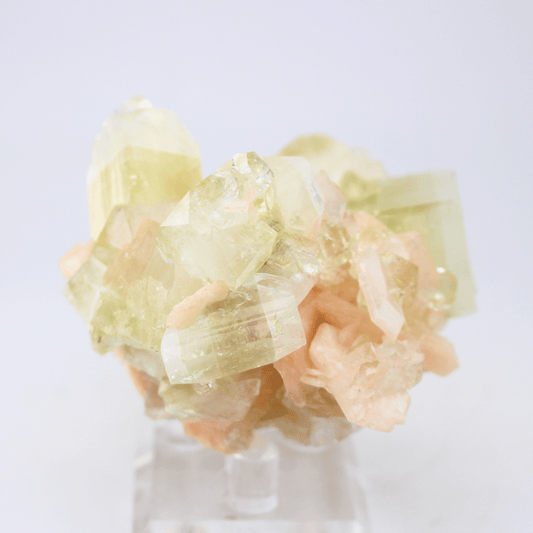 Flourite On Pink Stilbite Gastein Austria 368g