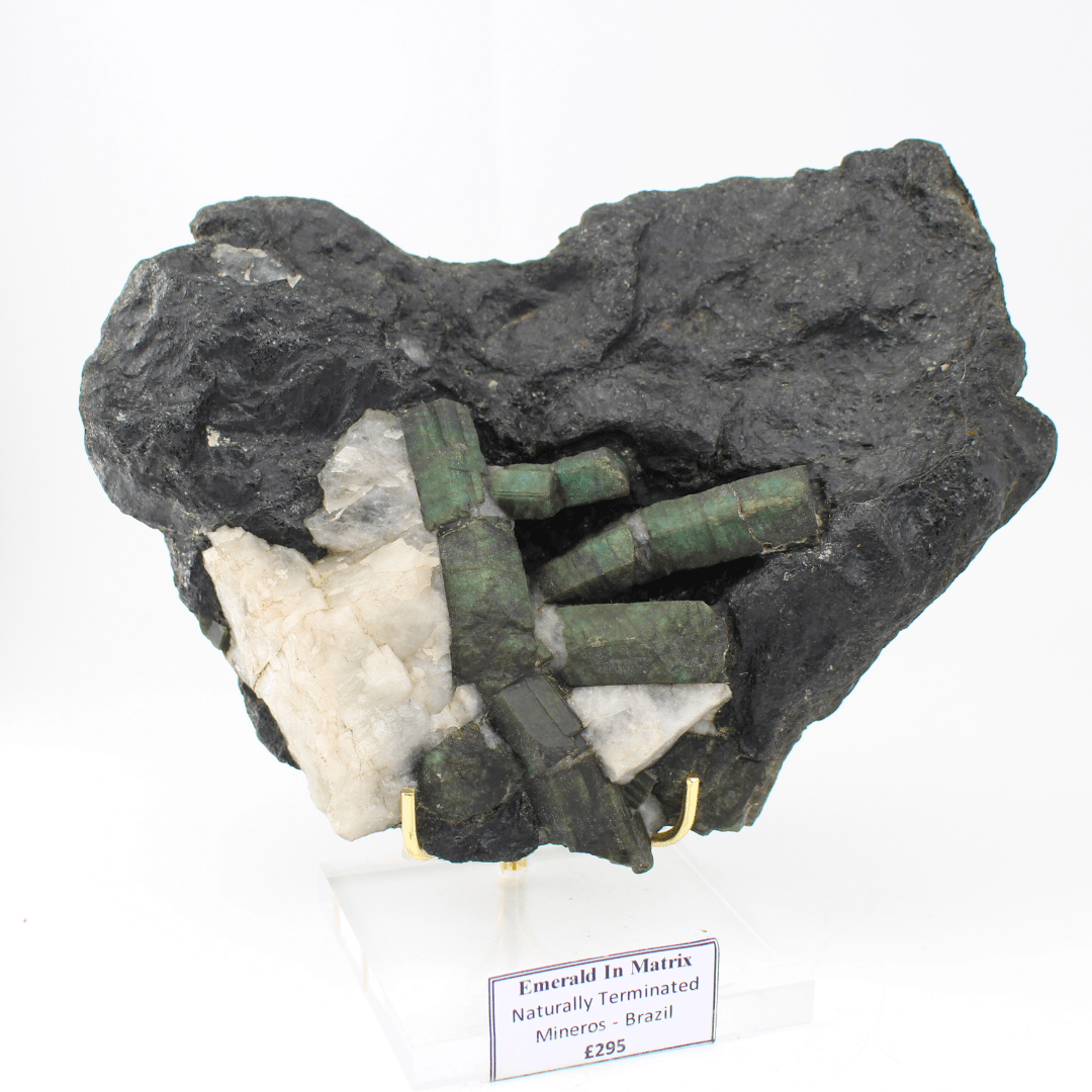 Emerald Matrix Naturally Terminated Mineros Brazil 1217g