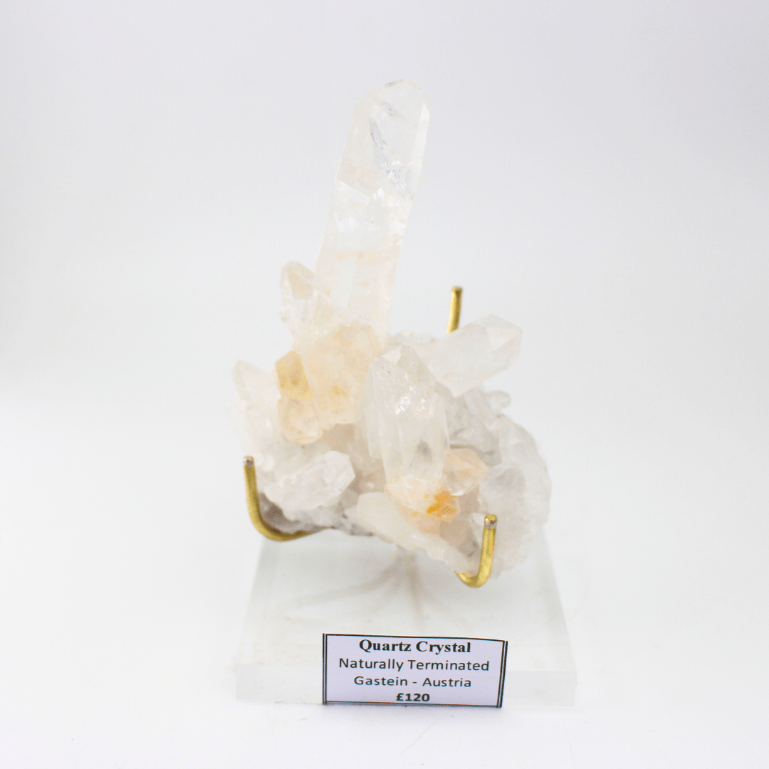 Quartz Crystal Naturally Terminated Gastein Austria 267 Natural Mineral Specimen Fine Collectable Cabinet Display Piece Geological Interest