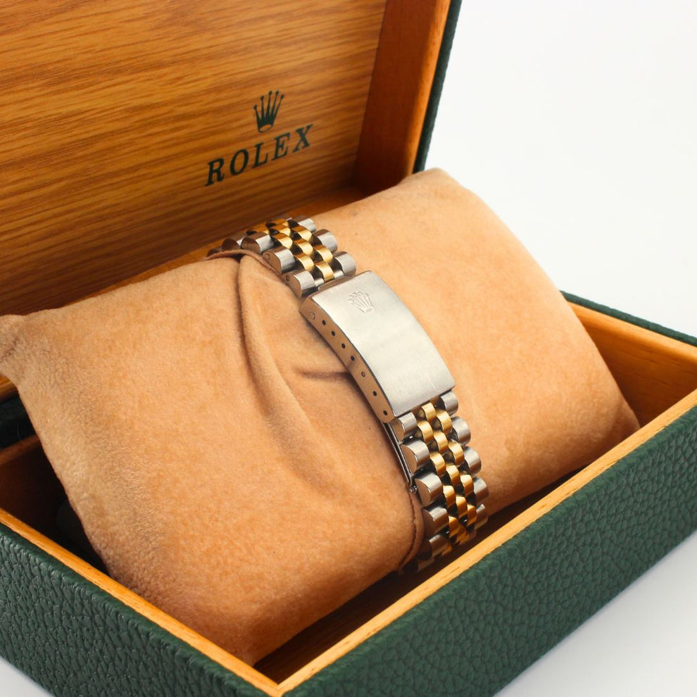 Rolex Datejust 36 16233 Jubilee Bracelet Black Dial Yellow Gold Pristine Condition Fluted Bezel 36mm Mechanical Watch - product image from Imperial Time...