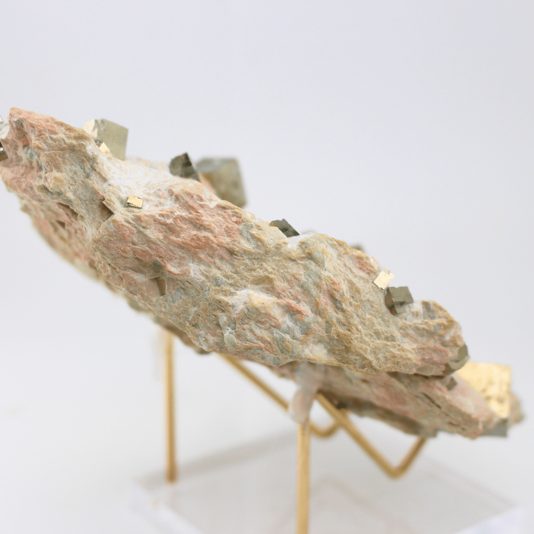 Pyrite On Matrix Naturally Terminated Cubes Navajun Spain 767g