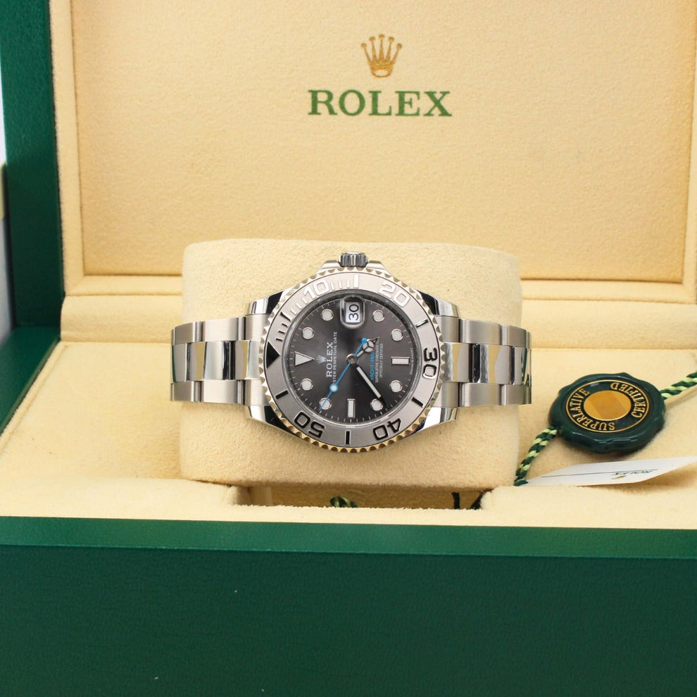 Rolex Yacht-master 37 268622 Oyster Bracelet Silver Dial Stainless Steel 2021 Unworn Condition 24-hour 37 Mm Mechanical Watch - product image from ...