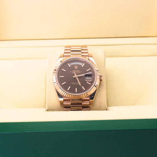 Rolex Day-Date 40 228235 Chocolate Motif Dial 2020