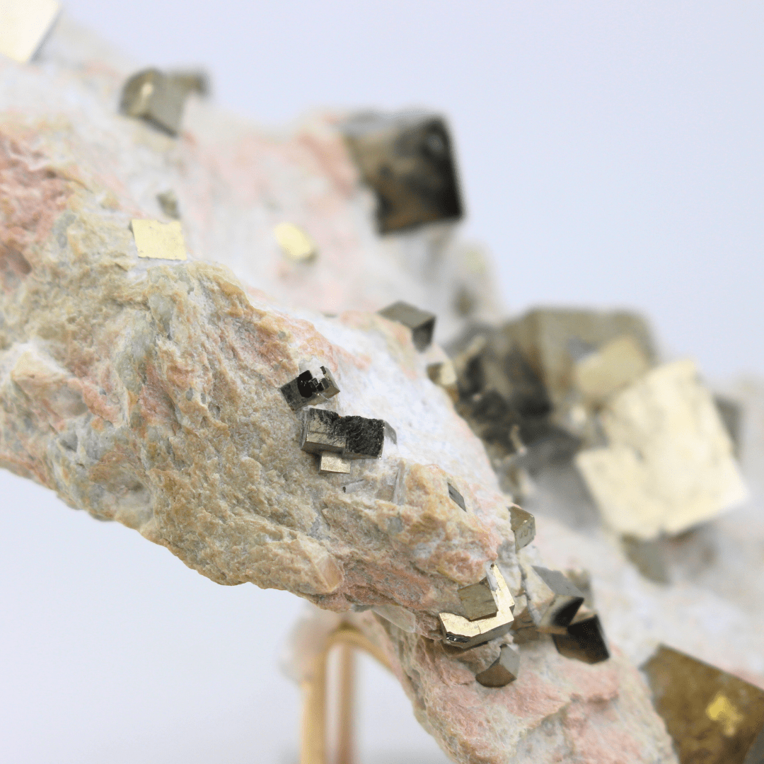 Pyrite On Matrix Naturally Terminated Cubes Navajun Spain 767g