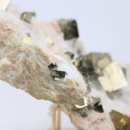 Pyrite On Matrix Naturally Terminated Cubes Navajun Spain 767 Natural Mineral Specimen Fine Collectable Cabinet Display Piece Geological