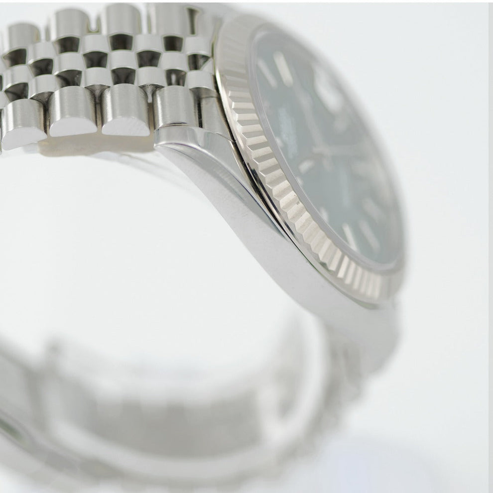 Rolex Datejust 41 reference 126334, mint green dial with Jubilee bracelet, 2023