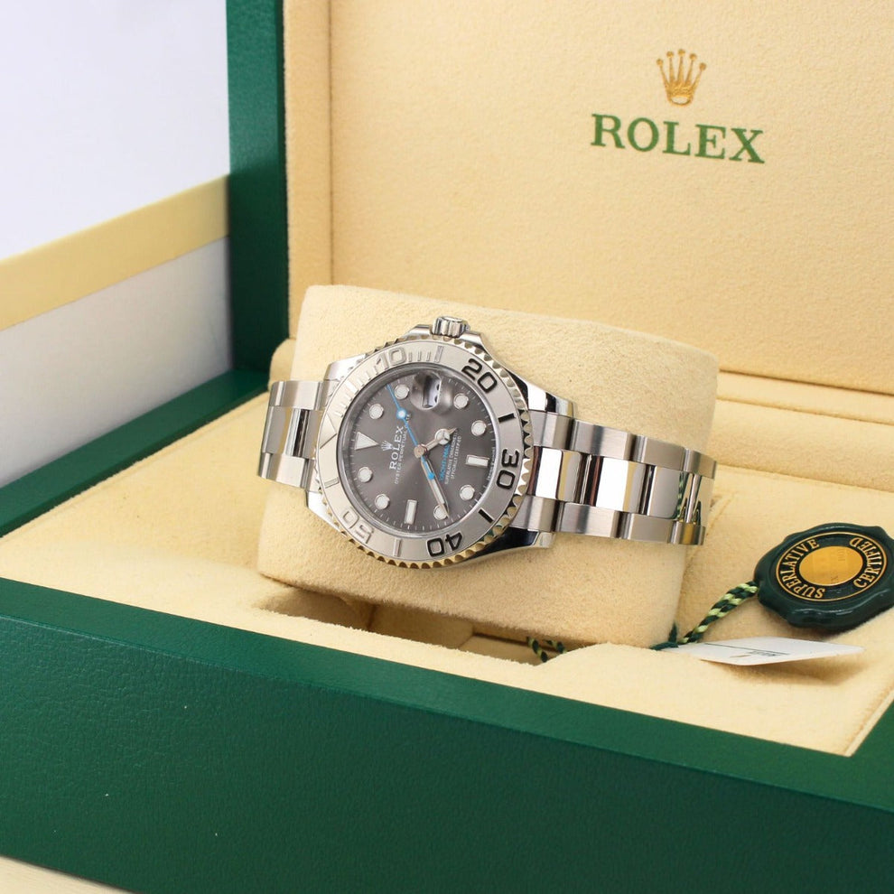 Rolex Yacht-master 37 268622 Oyster Bracelet Silver Dial Stainless Steel 2021 Unworn Condition 24-hour 37 Mm Mechanical Watch - product image from ...