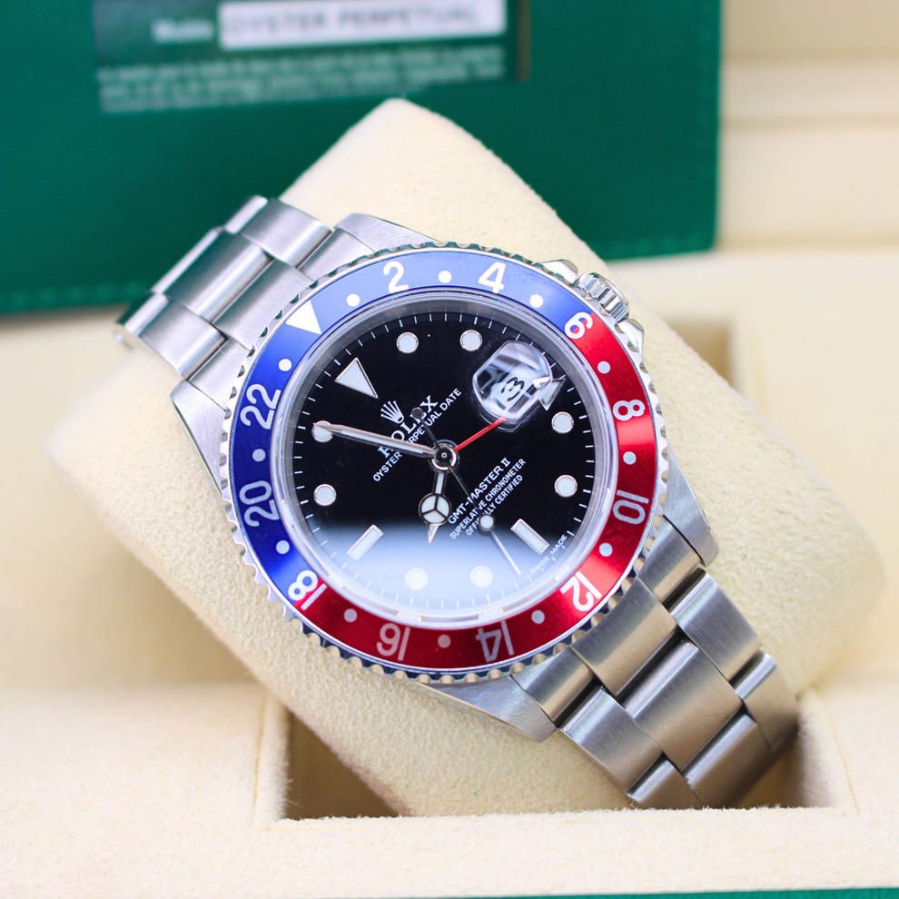 Rolex Gmt-master II 16710 Pepsi Oyster Bracelet Black Dial Stainless Steel 2008 Immaculate Condition Gmt/dual Time 40 Mm - product image from Imper...