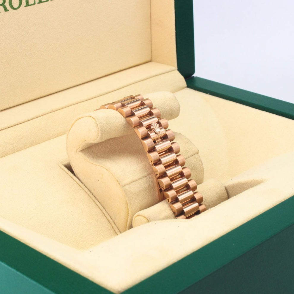Rolex Daydate 40 228235 Oyster Bracelet Brown Dial Rose Gold 2020 Pristine Condition Fluted Bezel 40 Mm Mechanical Watch - product image from Imperial Ti...