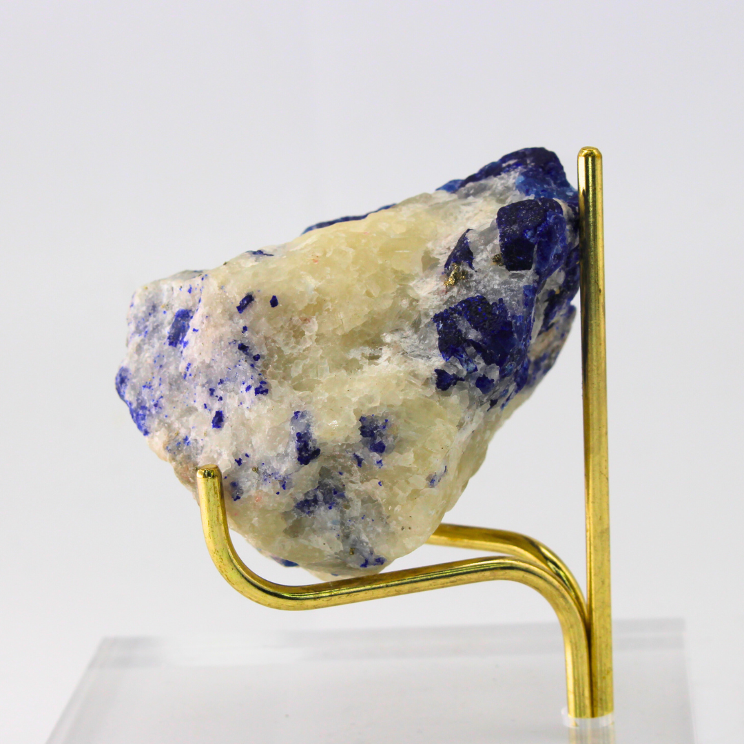 Blue & White Lazulite Naturally Terminated Himalayas 160 Natural Mineral Specimen Fine Collectable Cabinet Display Piece Geological Interest