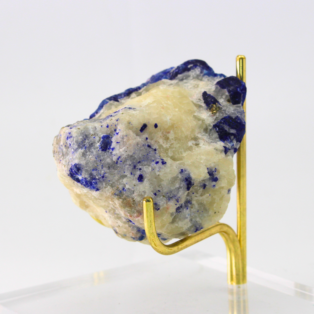 Blue & White Lazulite Naturally Terminated Himalayas 160 Natural Mineral Specimen Fine Collectable Cabinet Display Piece Geological Interest