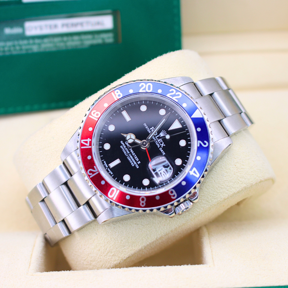 Rolex Gmt-master II 16710 Pepsi Oyster Bracelet Black Dial Stainless Steel 2008 Immaculate Condition Gmt/dual Time 40 Mm - product image from Imper...