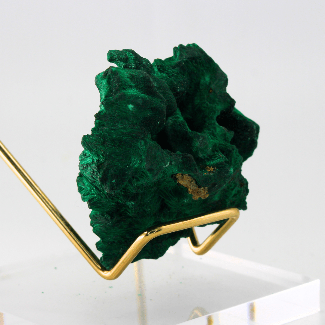 Malachite Goede With Calcite Zambia Africa 170 Natural Mineral Specimen Fine Collectable Cabinet Display Piece Geological Interest