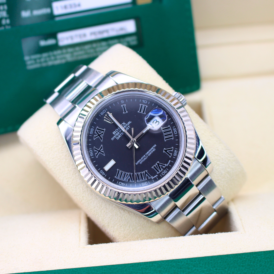 Rolex Datejust Ii 116334 Oyster Bracelet Black Dial Stainless Steel 2014 Unworn Condition Fluted Bezel 42 Mm Mechanical Watch - product image from Imperi...