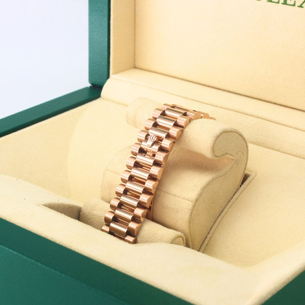 Rolex Daydate 40 228235 Oyster Bracelet Brown Dial Rose Gold 2020 Pristine Condition Fluted Bezel 40 Mm Mechanical Watch - product image from Imperial Ti...