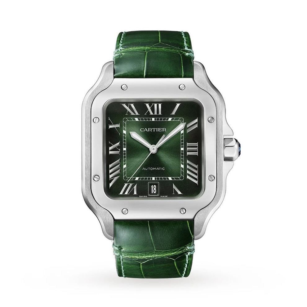 nan santos de cartier wssa0062 large 2024 interchangeable leather strap - product image from Imperial Time UK Ltd