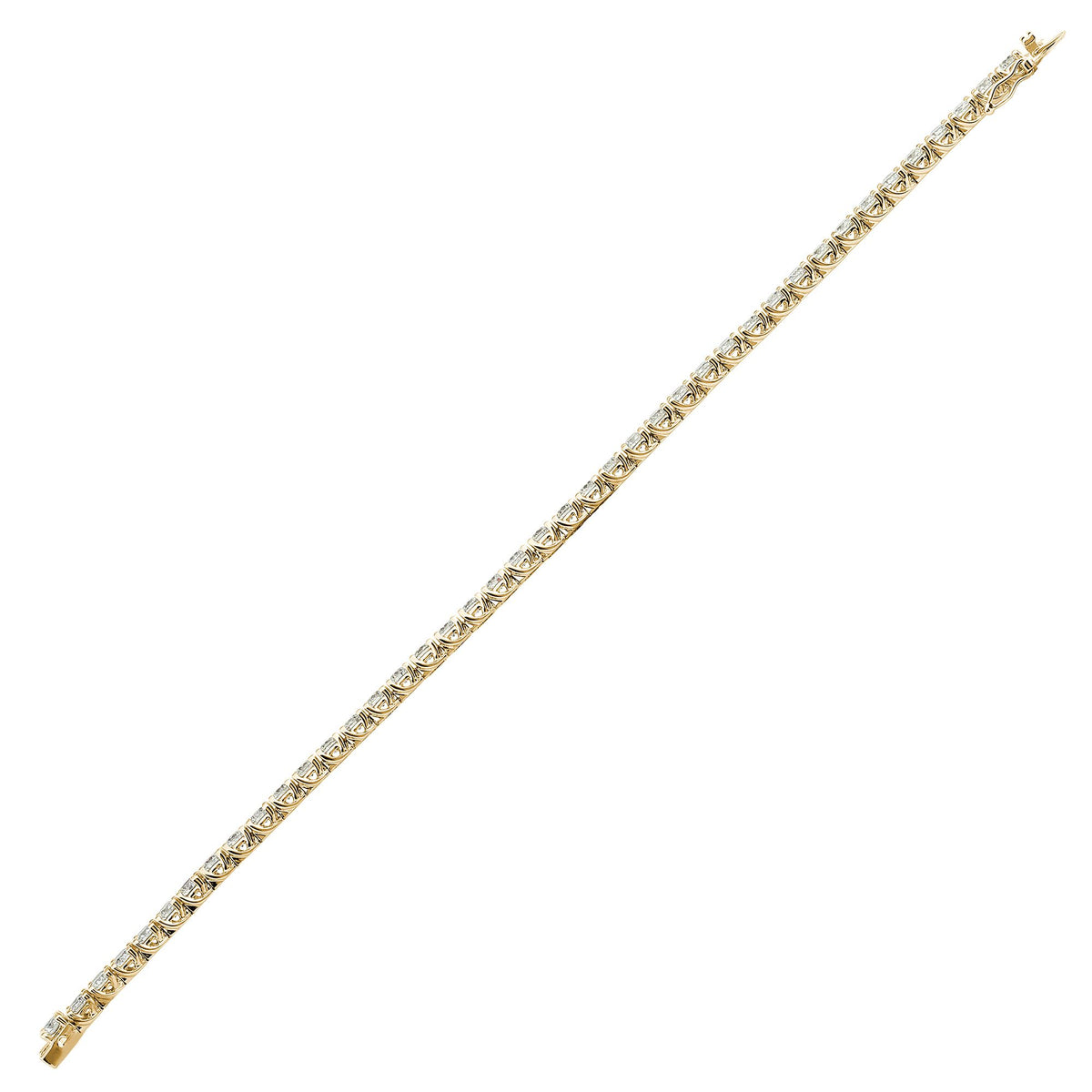 18 Karat Weißgold Tennisarmband mit Krappenfassung und 1,03 Karat