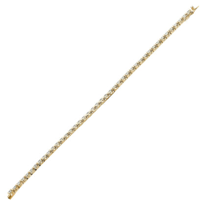 18 Karat Weißgold Tennisarmband mit Krappenfassung und 1,03 Karat