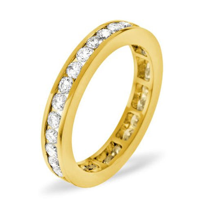 18ct Yellow Gold Channel Set Full Eternity Ring Natural Diamond 1.00ct G VS – Imperial Time