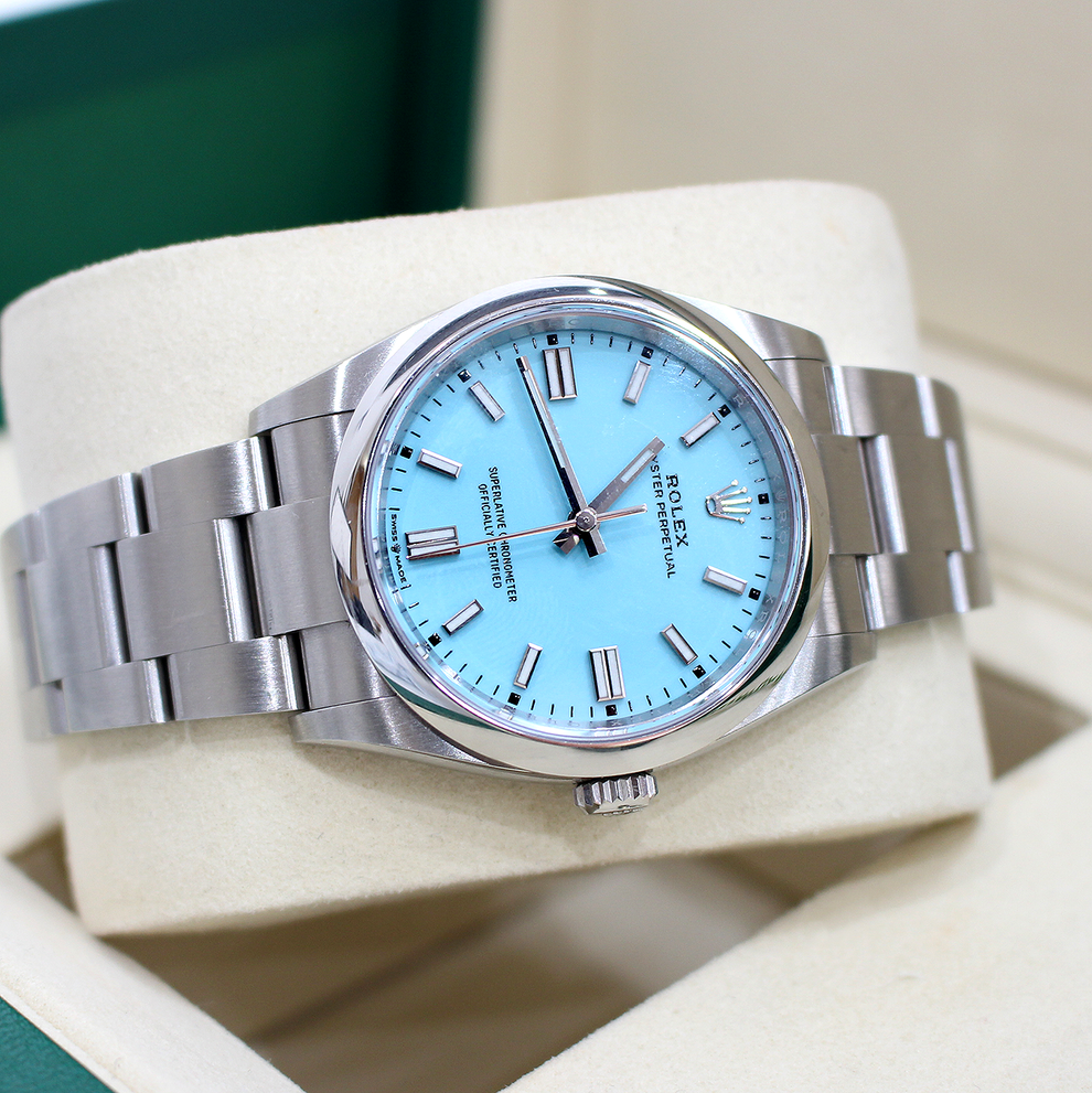 Rolex Oyster Perpetual 36 126000 Turquoise Blue dial Oyster Bracelet 2023 Luxury Mechanical Swiss Watch