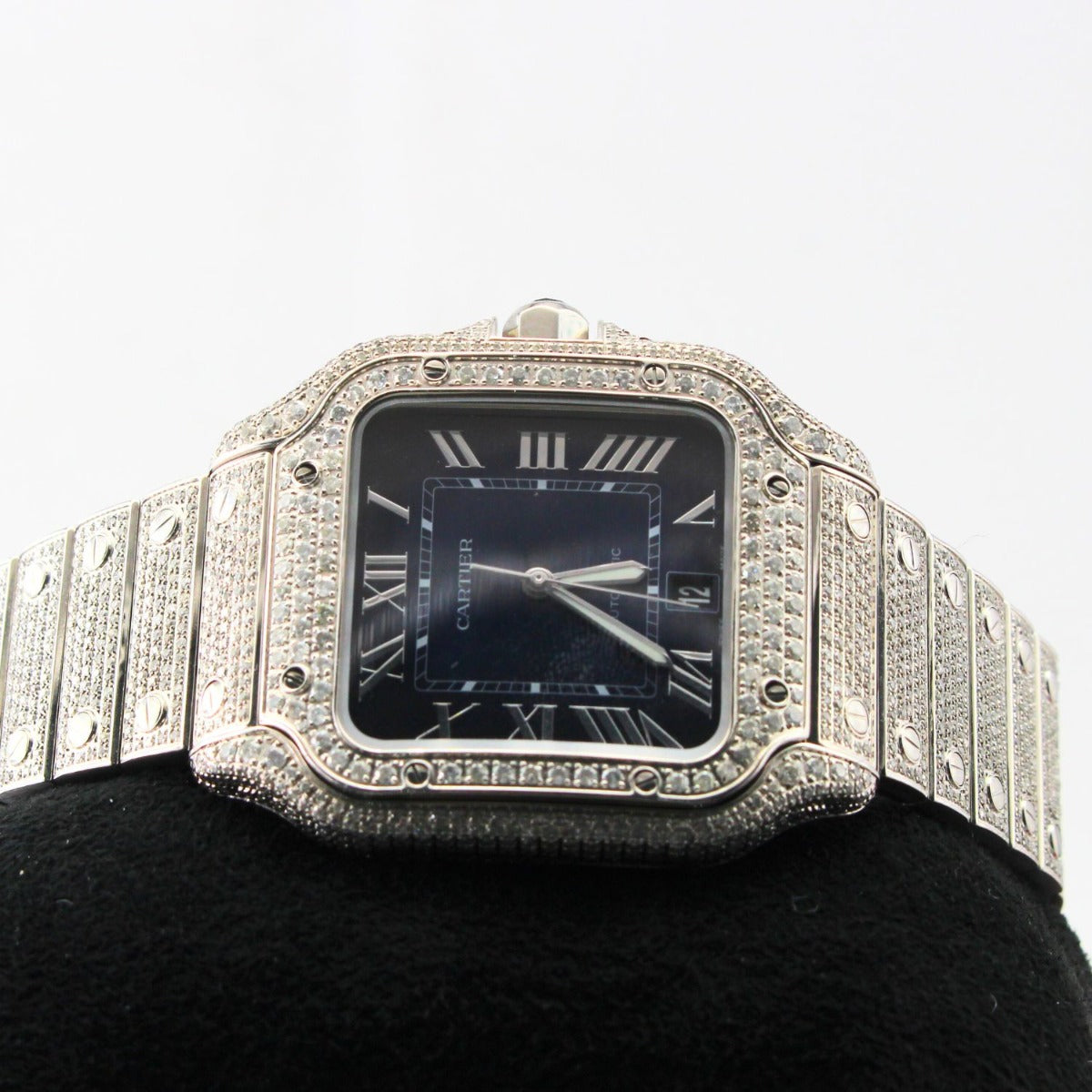 Cartier De Santos WSSA0030 Diamond Set Blue Dial 2023