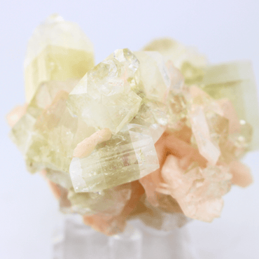 Flourite On Pink Stilbite Gastein Austria 368g