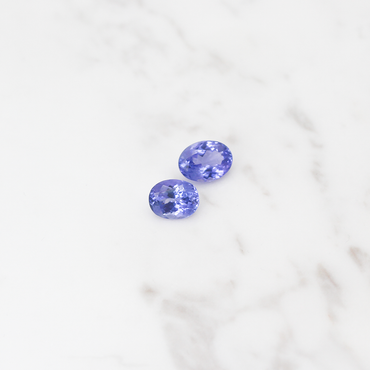 2 Large Tanzanite Stone 6.5CT - Round Cushion Cut