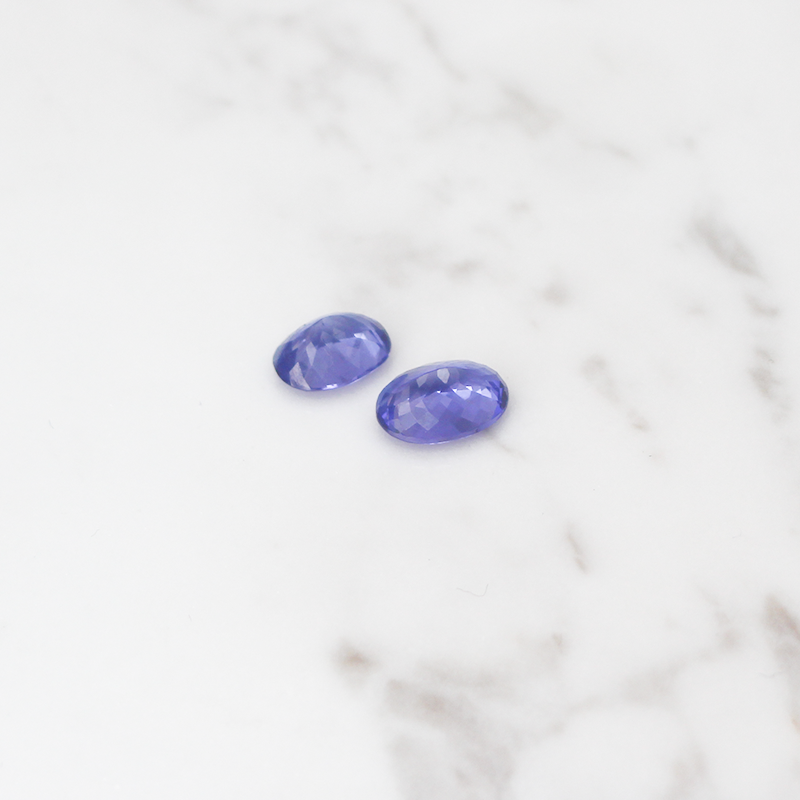 2 Large Tanzanite Stone 6.5CT - Round Cushion Cut