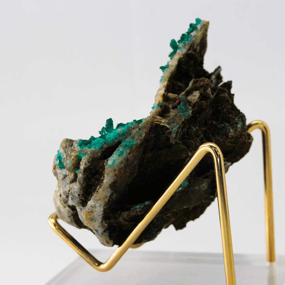 Dioptase Crystal Naturally Terminated Namibia Africa 215 Natural Mineral Specimen Fine Collectable Cabinet Display Piece Geological Interest