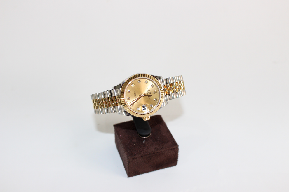 Rolex DateJust 31 278273 Champagne Diamond Dial Concealed Clasp 2022 Luxury Mechanical Swiss Watch