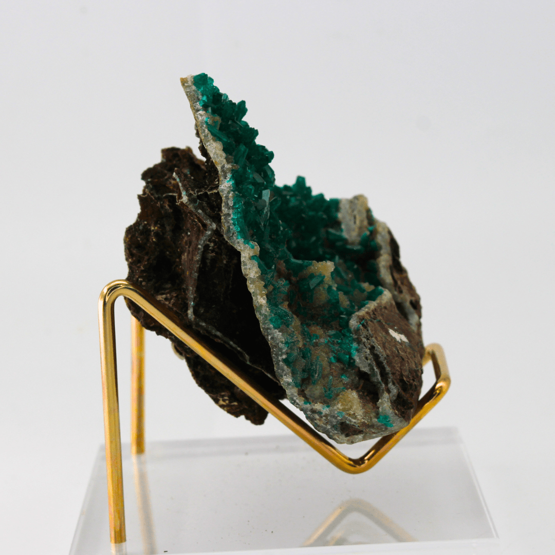 Dioptase Crystal Naturally Terminated Namibia Africa 215 Natural Mineral Specimen Fine Collectable Cabinet Display Piece Geological Interest