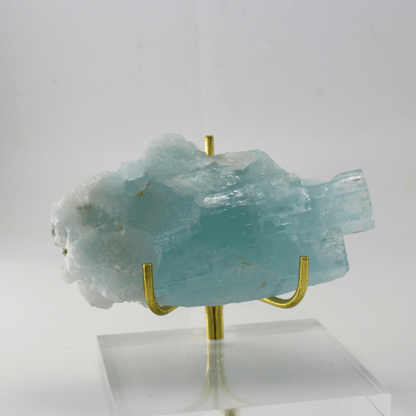 Aquamarin natürlich terminiert Himalaya 303 natürliches Mineralienexponat Feines Sammlerstück für die Vitrine Geologisches Interesse