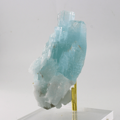 Aquamarin natürlich terminiert Himalaya 303 natürliches Mineralienexponat Feines Sammlerstück für die Vitrine Geologisches Interesse
