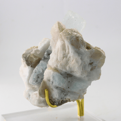 Aquamarin, naturbeendet, Himalaya, 340 g, natürliches Mineralienmuster, feines Sammlerstück, Vitrinenstück, geologisches Interesse