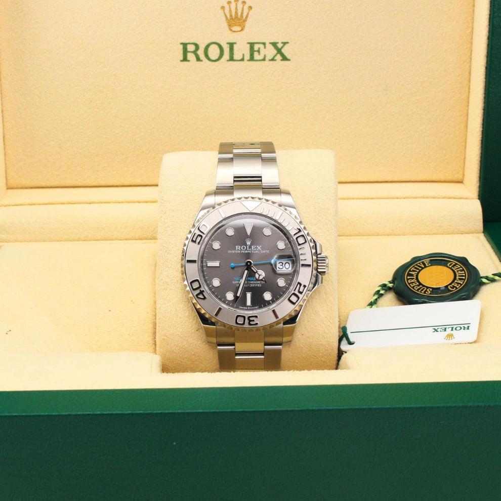 Rolex Yacht-master 37 268622 Oyster Bracelet Silver Dial Stainless Steel 2021 Unworn Condition 24-hour 37 Mm Mechanical Watch - product image from ...