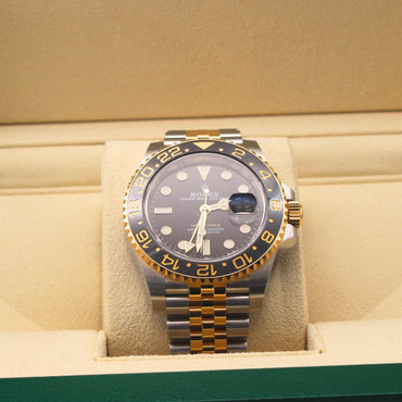 Rolex Gmt-master II 2023 Jubilee Bracelet Black Dial Yellow Gold 2023 Pristine Condition Fluted Bezel 40 Mm Mechanical Watch - product image from Imperia...