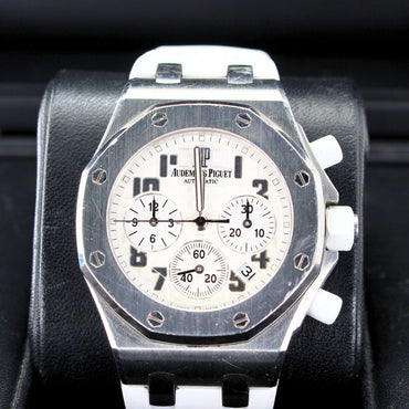 Audemars Piguet 26283ST.OO.D010CA.01 Royal Oak Offshore White Dial Rubber Strap