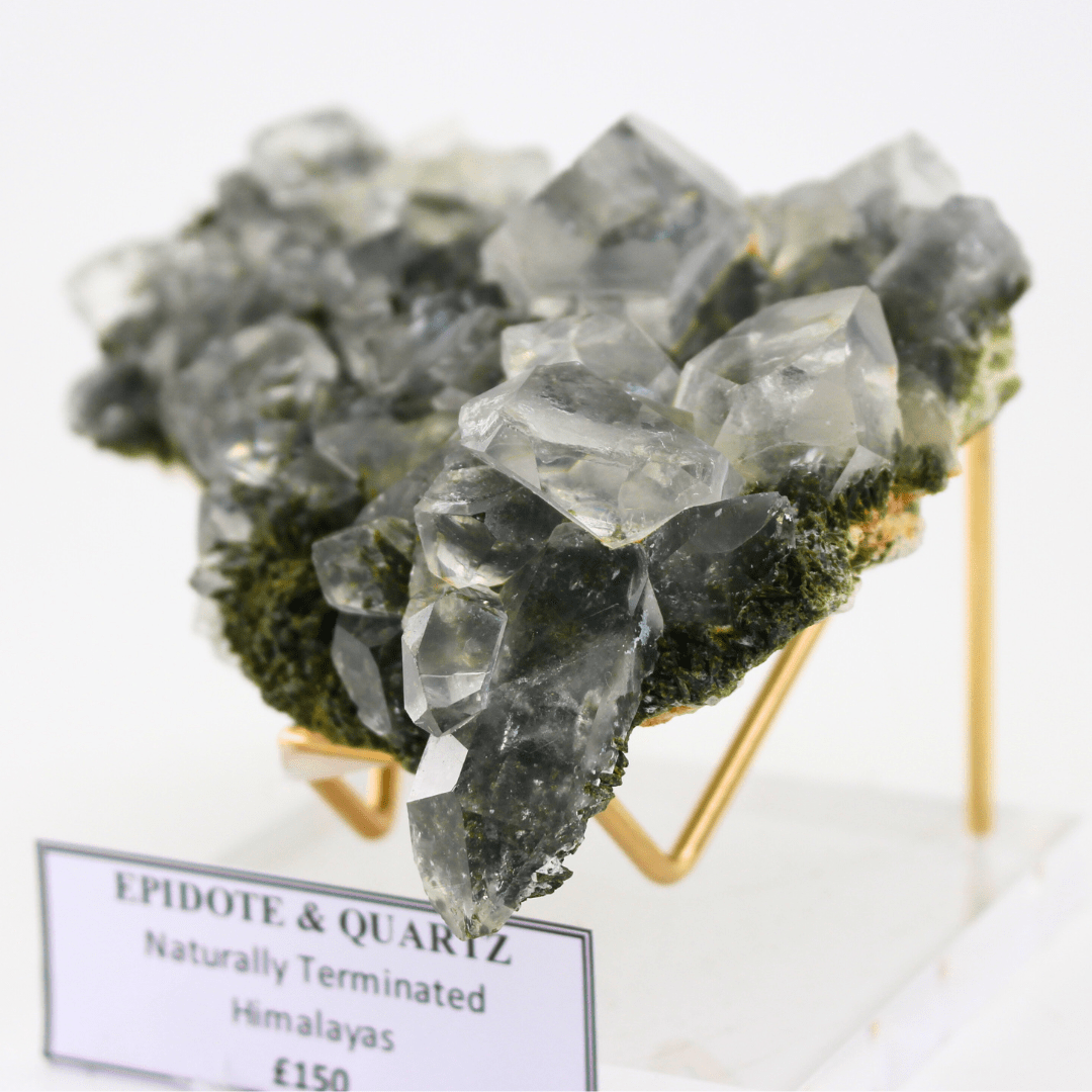 Epidote & Quartz Naturally Terminated Himalayas 329g