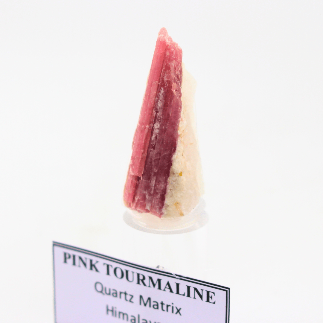 Pink Tourmaline Quartz Matrix Himalayas 18g