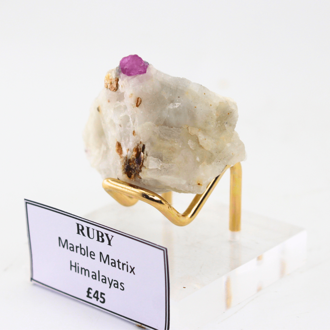 Ruby Marble Matrix Himalayas 40 Natural Mineral Specimen Fine Collectable Cabinet Display Piece Geological Interest