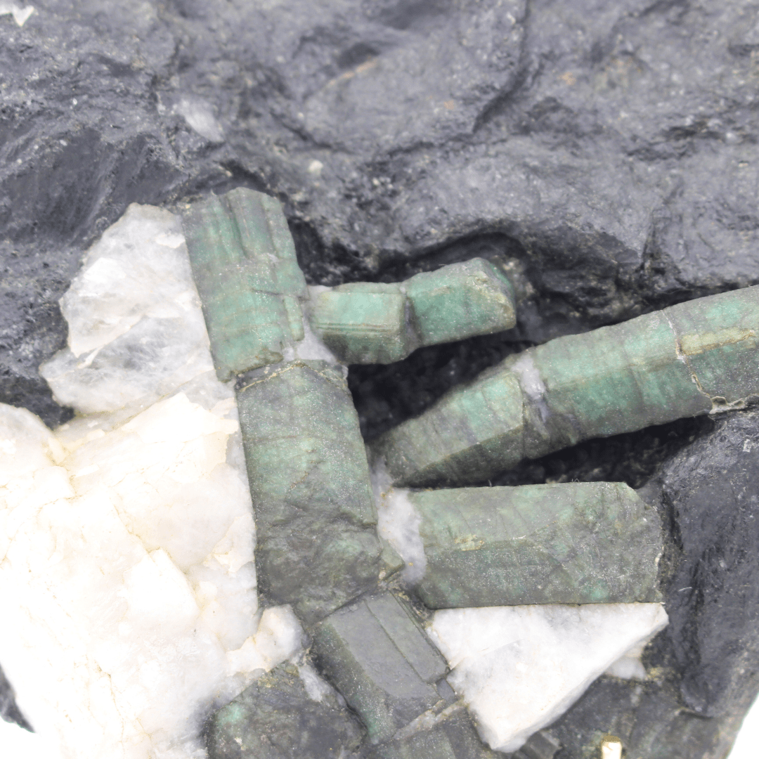 Emerald Matrix Naturally Terminated Mineros Brazil 1217 Natural Mineral Specimen Fine Collectable Cabinet Display Piece Geological Interest