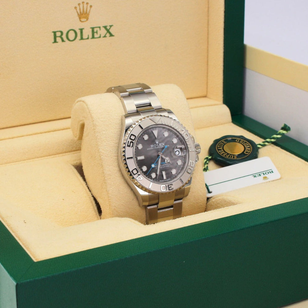 Rolex Yacht-master 37 268622 Oyster Bracelet Silver Dial Stainless Steel 2021 Unworn Condition 24-hour 37 Mm Mechanical Watch - product image from ...