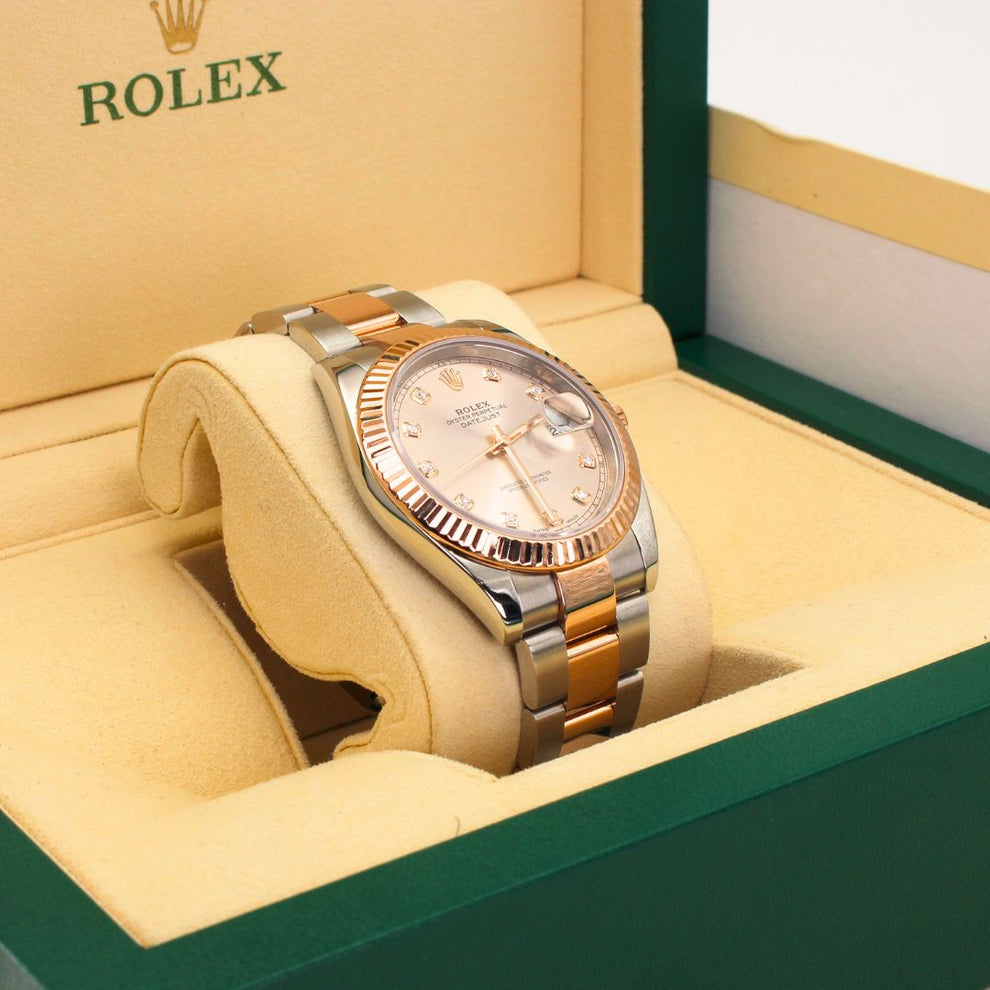 Rolex Datejust 41 126331 Oyster Bracelet Pink Dial Rose Gold 2020 Pristine Condition 24-hour 41 Mm Mechanical Watch - product image from Imperial T...