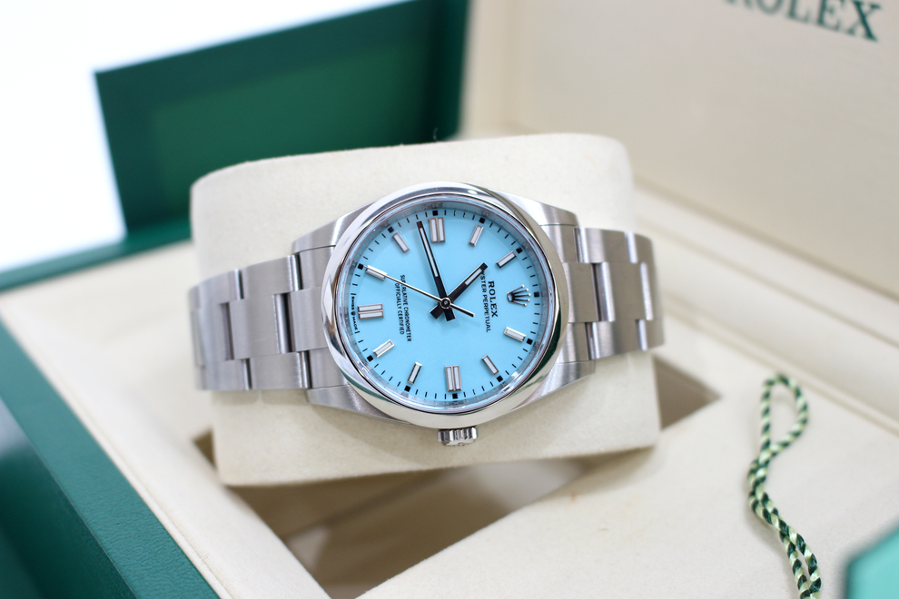 Rolex Oyster Perpetual 36 126000 Turquoise Blue dial Oyster Bracelet 2023 Luxury Mechanical Swiss Watch